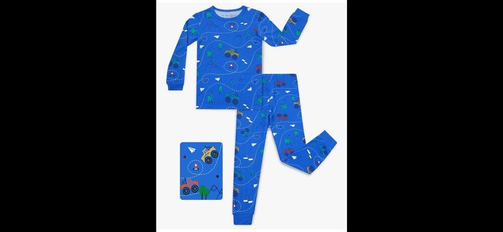 2-Piece Toddler PJs, Soft Bamboo Viscose Baby Sleepwear Set 3 To 4 T